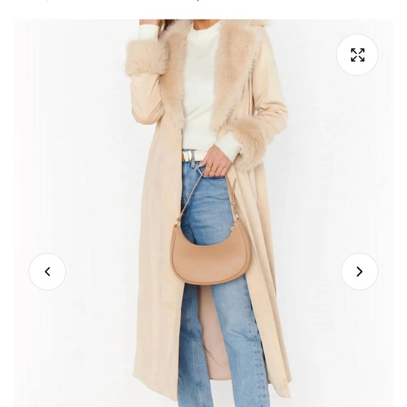 Show Me Your MuMu Jackets & Blazers - Show Me Your MuMu Beige Faux Fur Coat